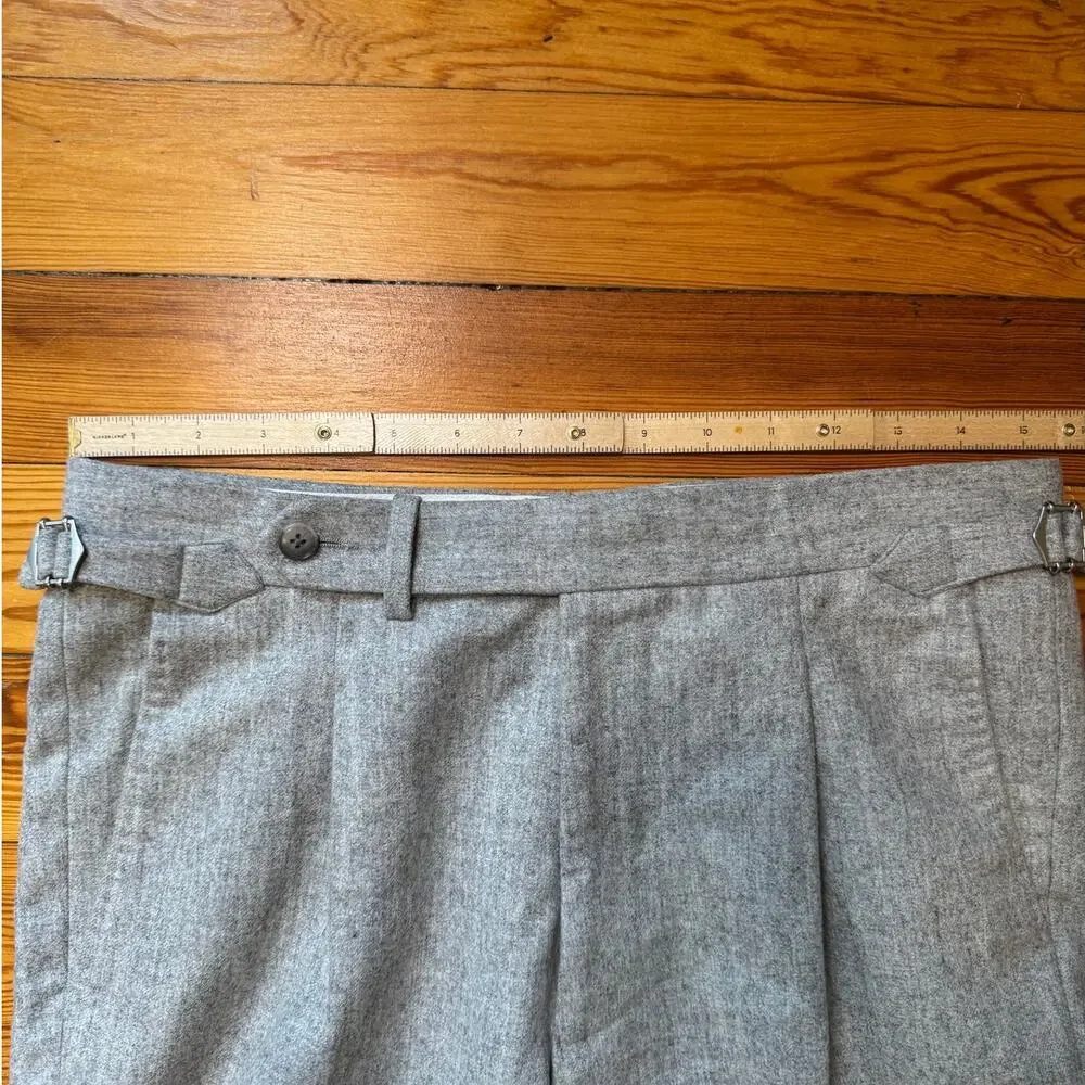 SUITSUPPLY Grey Wool Vigo Pants Size 30
